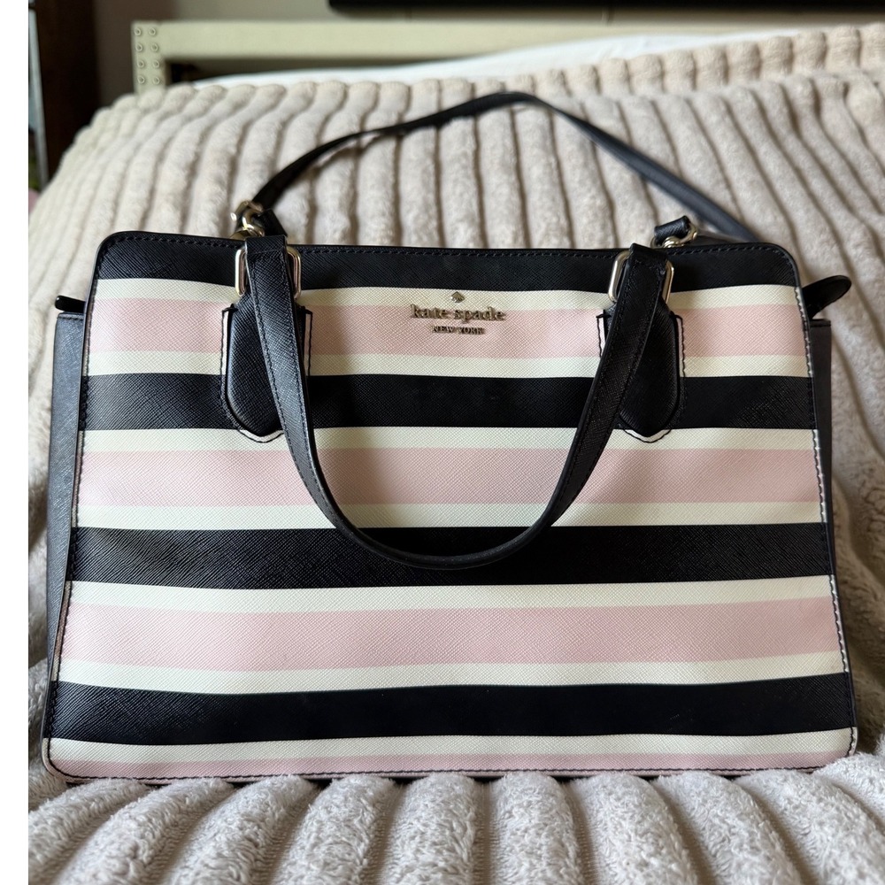 Kate Spade New York Laurel Way Celebration Stripe Reese Satchel.